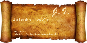 Jelenka Iván névjegykártya