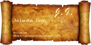 Jelenka Iván névjegykártya